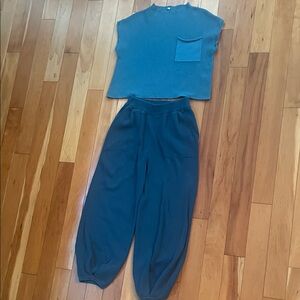Turquoise Top and Pants Set